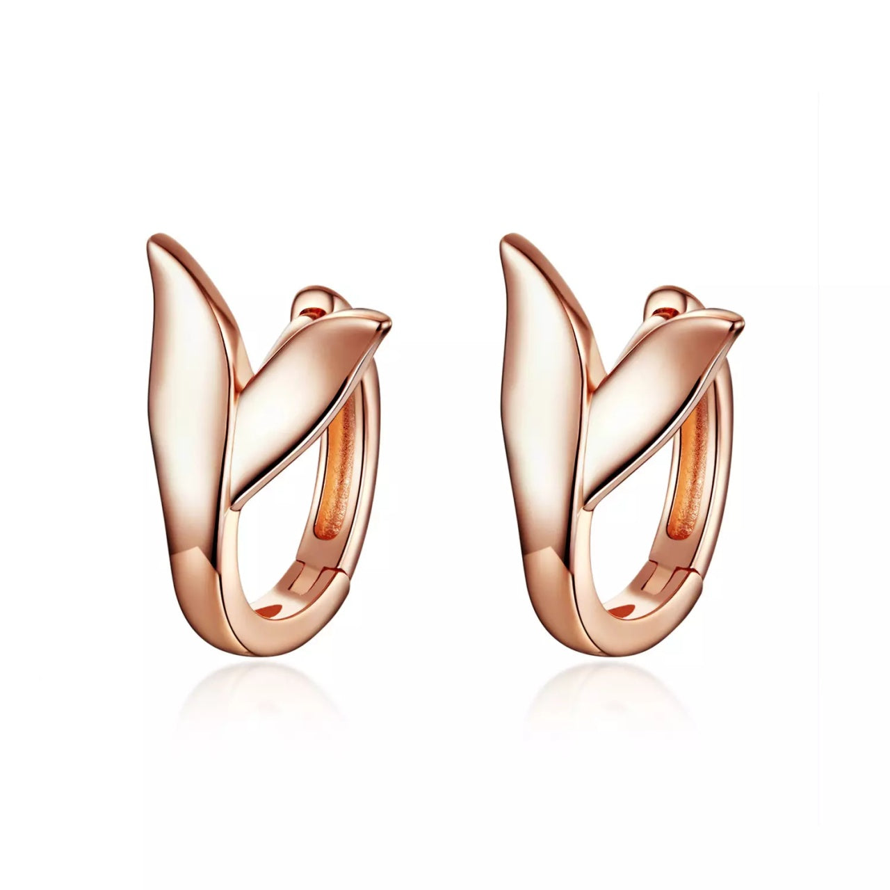 Cercei din argint Rose Gold Mermaid, Argint 925, Pentru Femei
