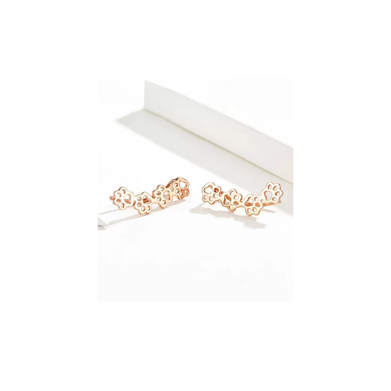 Cercei din argint Rose Gold Paws Four, Argint 925, Pentru Femei
