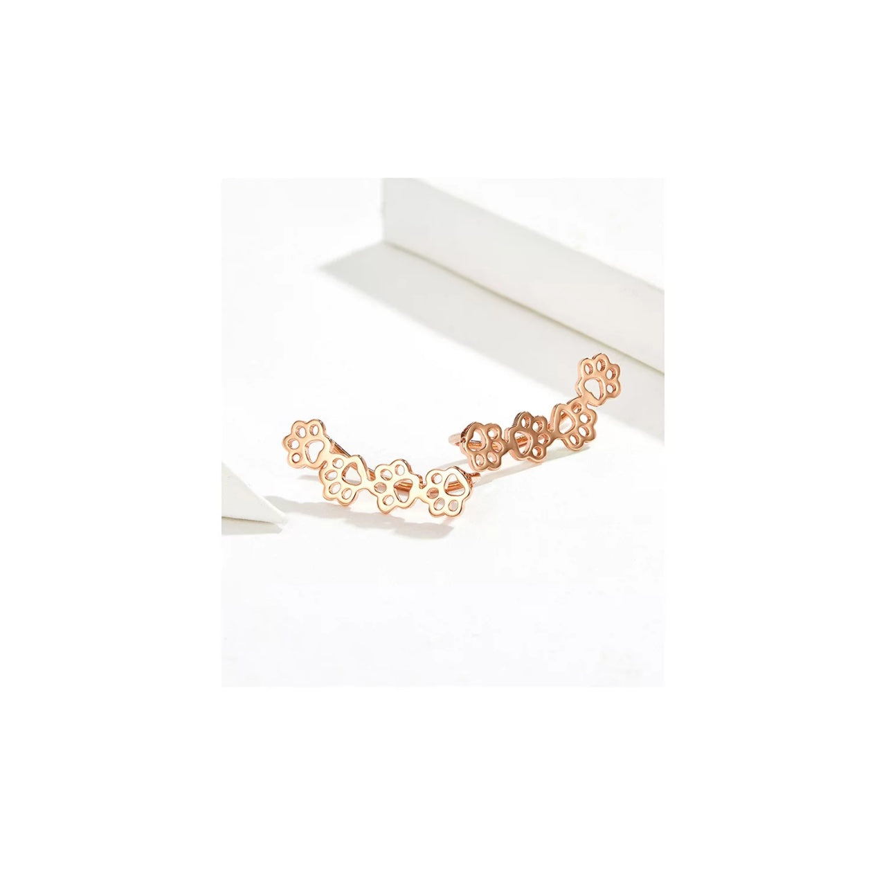 Cercei din argint Rose Gold Paws Four, Argint 925, Pentru Femei