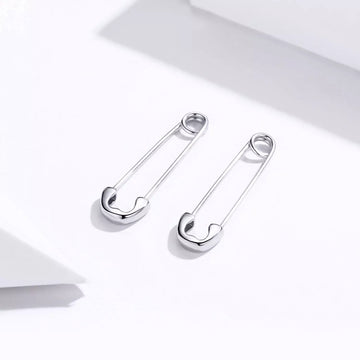 Cercei din argint Safety Pin, Argint 925, Pentru Femei