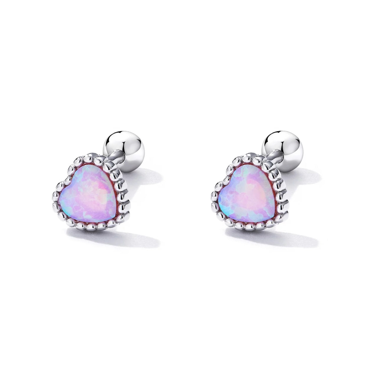 Cercei din argint Shining Heart, Argint 925, Pentru Femei