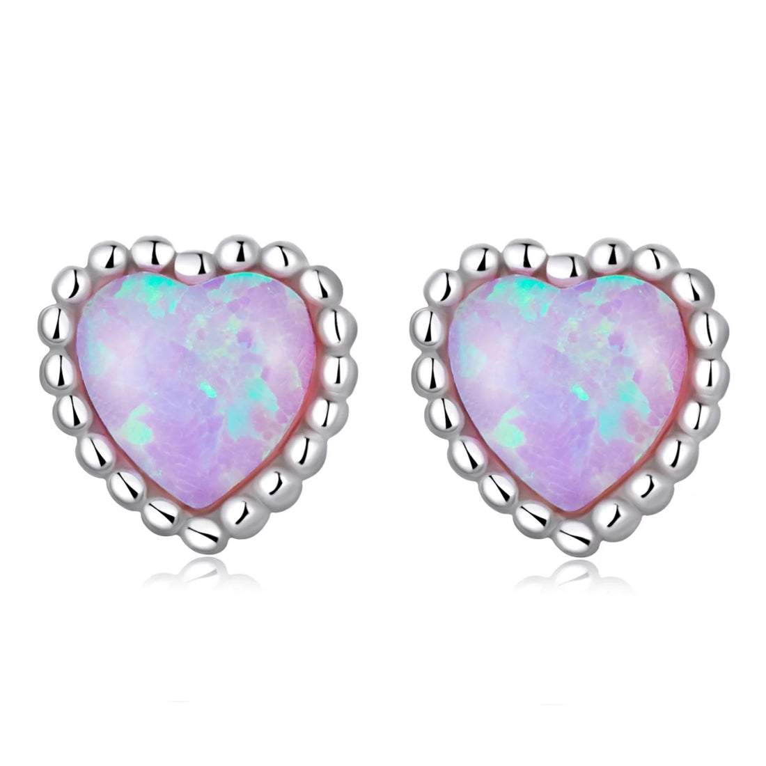 Cercei din argint Shining Heart, Argint 925, Pentru Femei