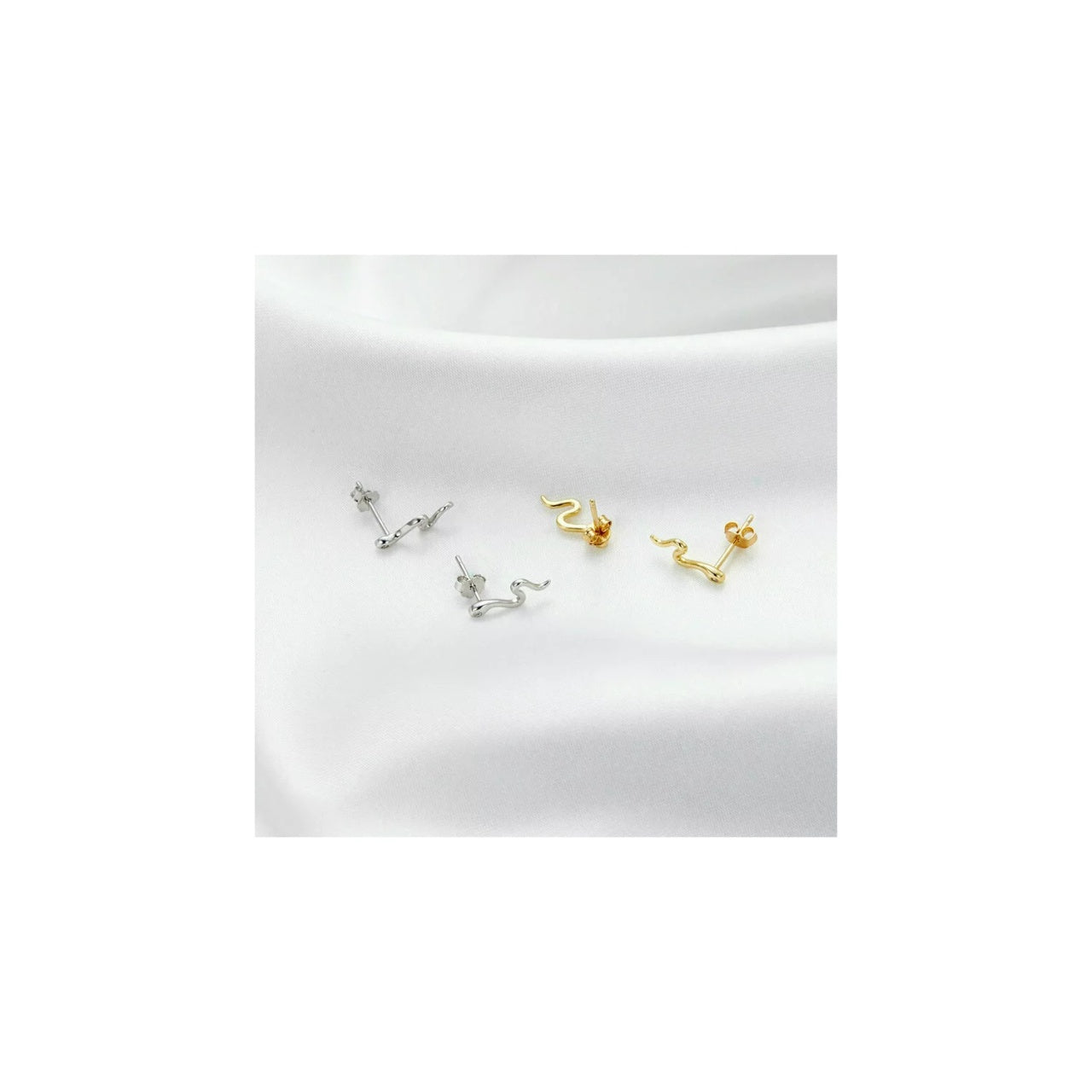 Cercei din argint Shiny Snake, Argint 925, Pentru Femei