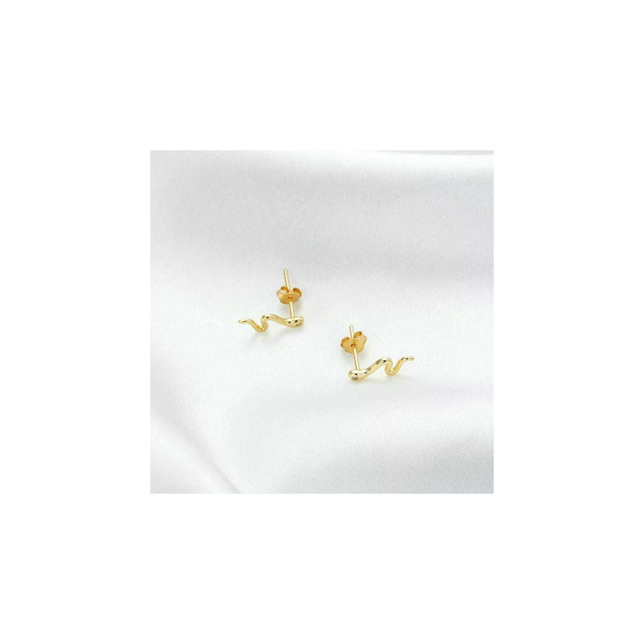 Cercei din argint Shiny Snake Golden, Argint 925, Pentru Femei