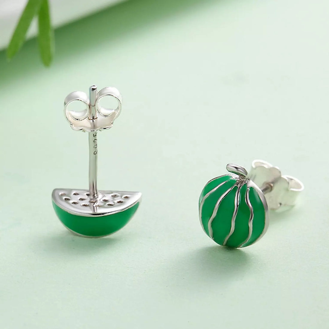 Cercei din argint Shiny Watermelon, Argint 925, Pentru Femei