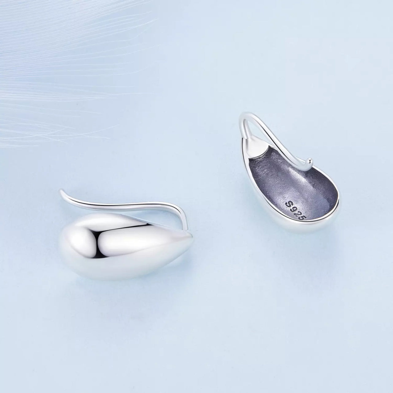 Cercei din argint Silver Big Drop, Argint 925, Pentru Femei