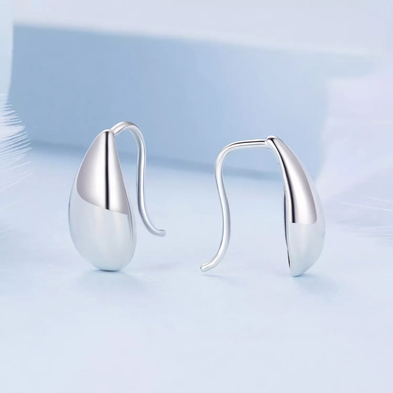 Cercei din argint Silver Big Drop, Argint 925, Pentru Femei