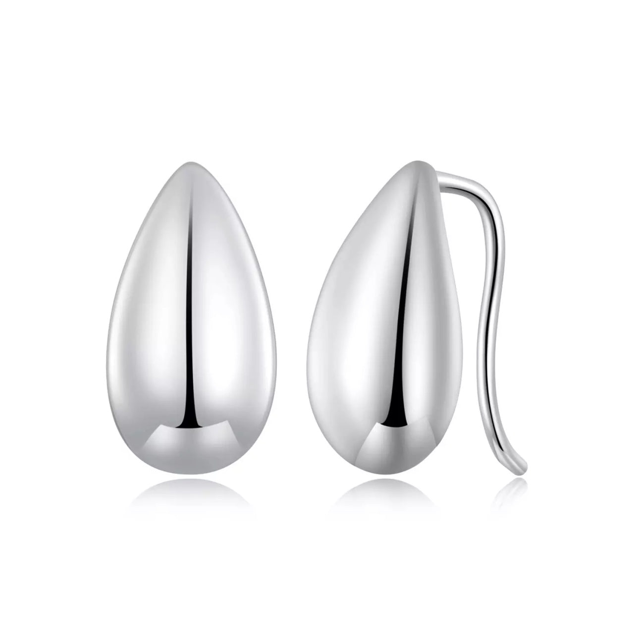 Cercei din argint Silver Big Drop, Argint 925, Pentru Femei