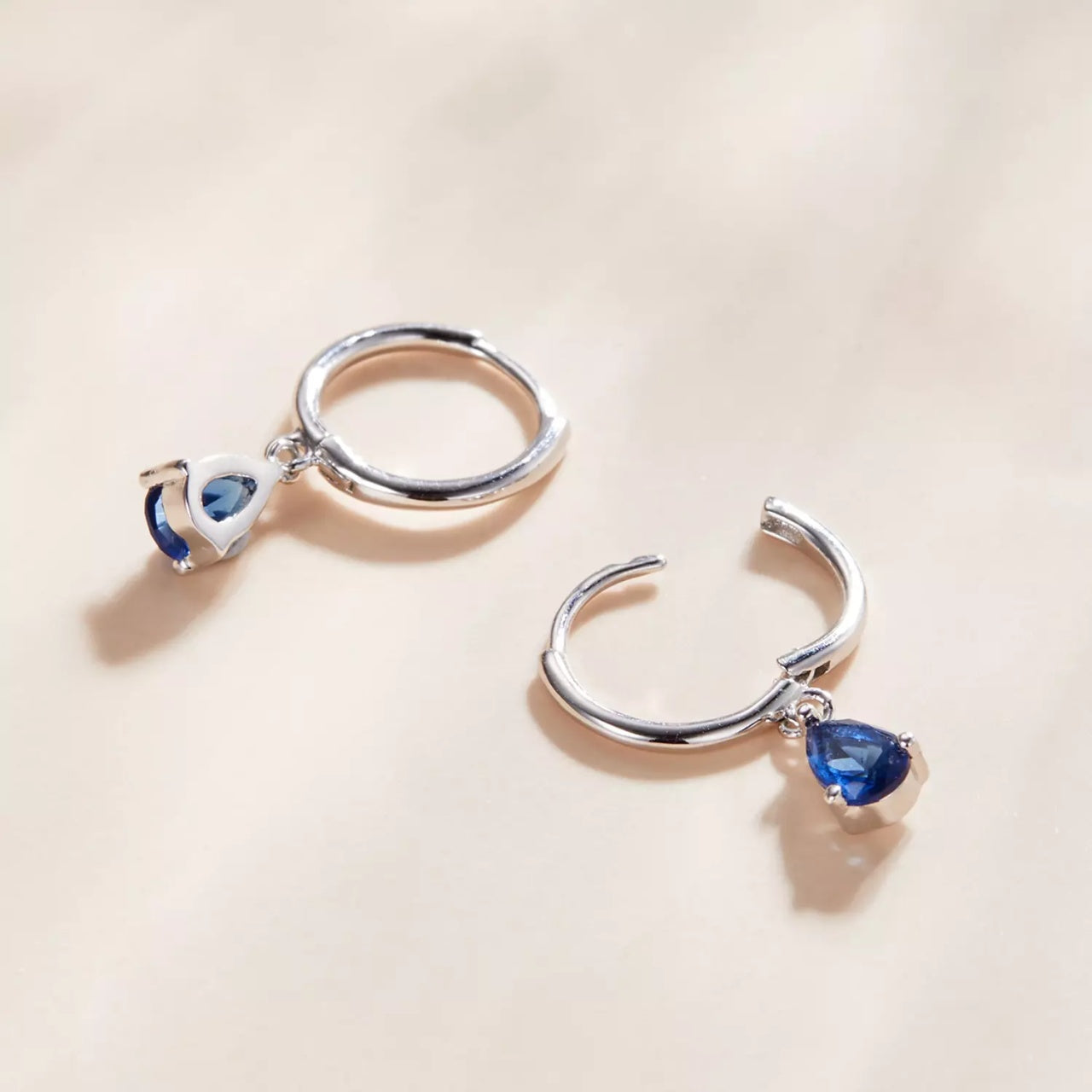 Cercei din argint Silver Blue Tear, Argint 925, Pentru Femei