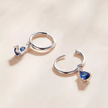 Cercei din argint Silver Blue Tear, Argint 925, Pentru Femei