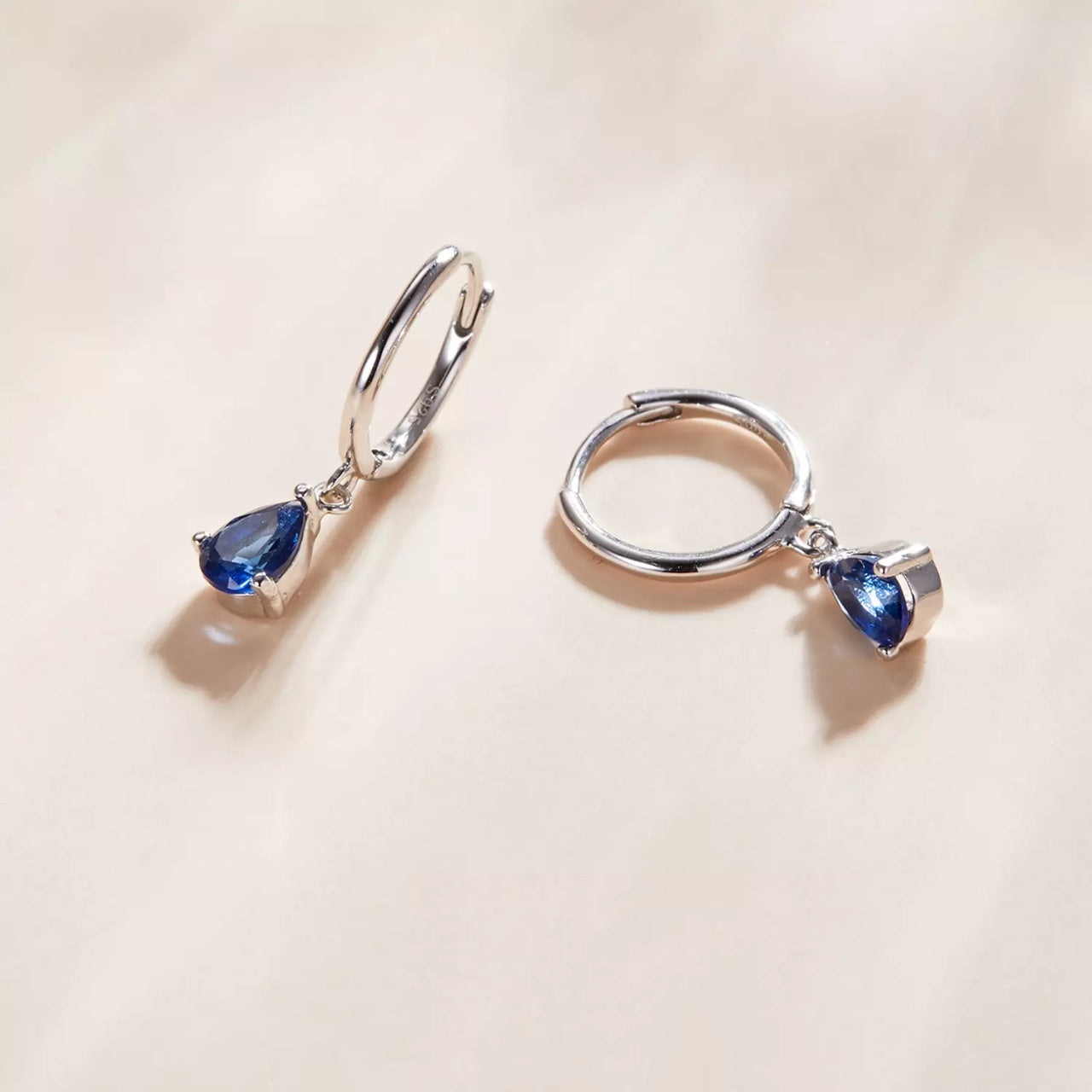 Cercei din argint Silver Blue Tear, Argint 925, Pentru Femei
