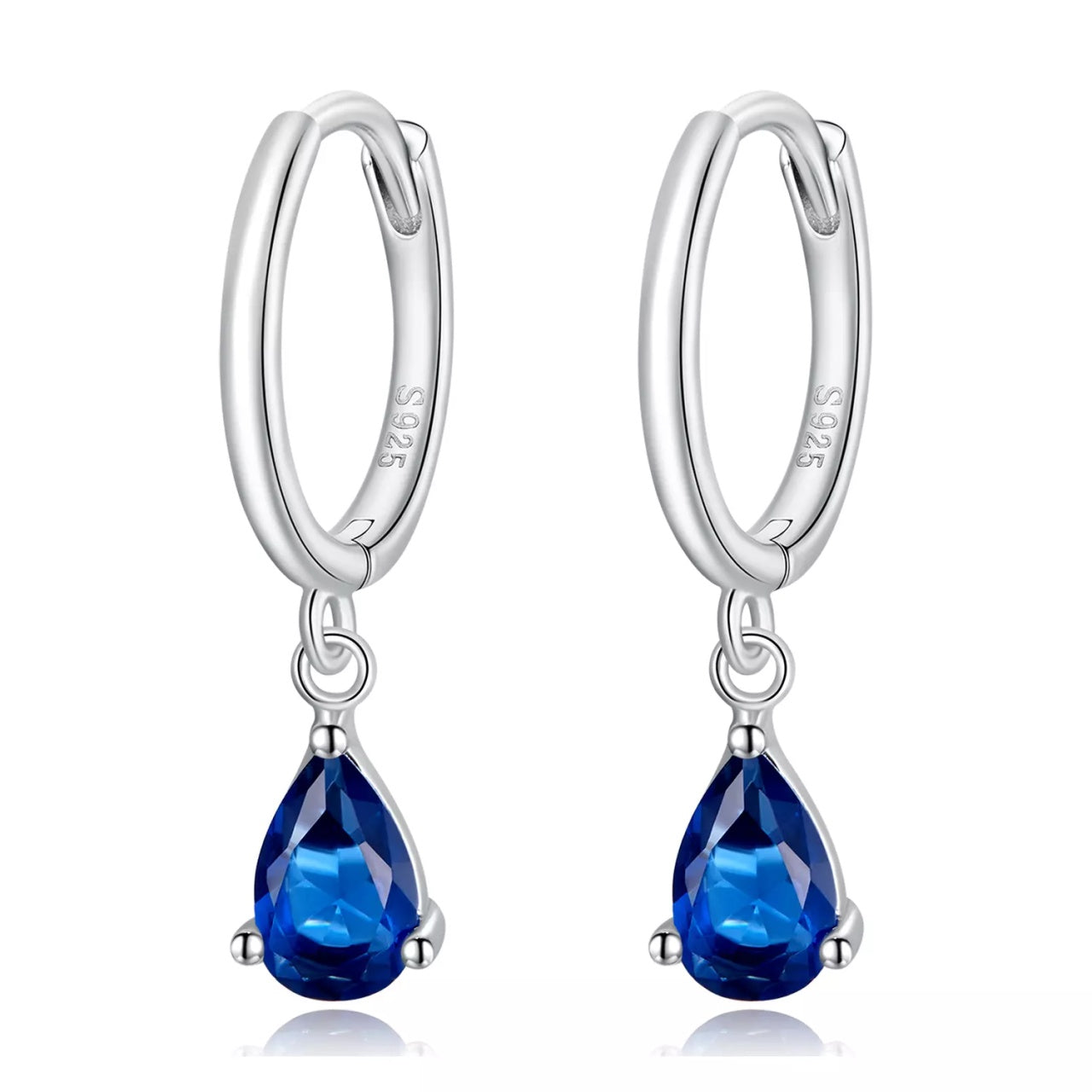 Cercei din argint Silver Blue Tear, Argint 925, Pentru Femei