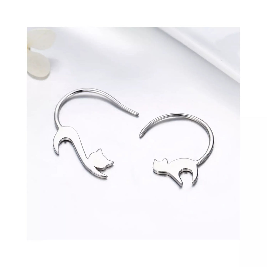 Cercei din argint Silver Cats, Argint 925, Pentru Femei