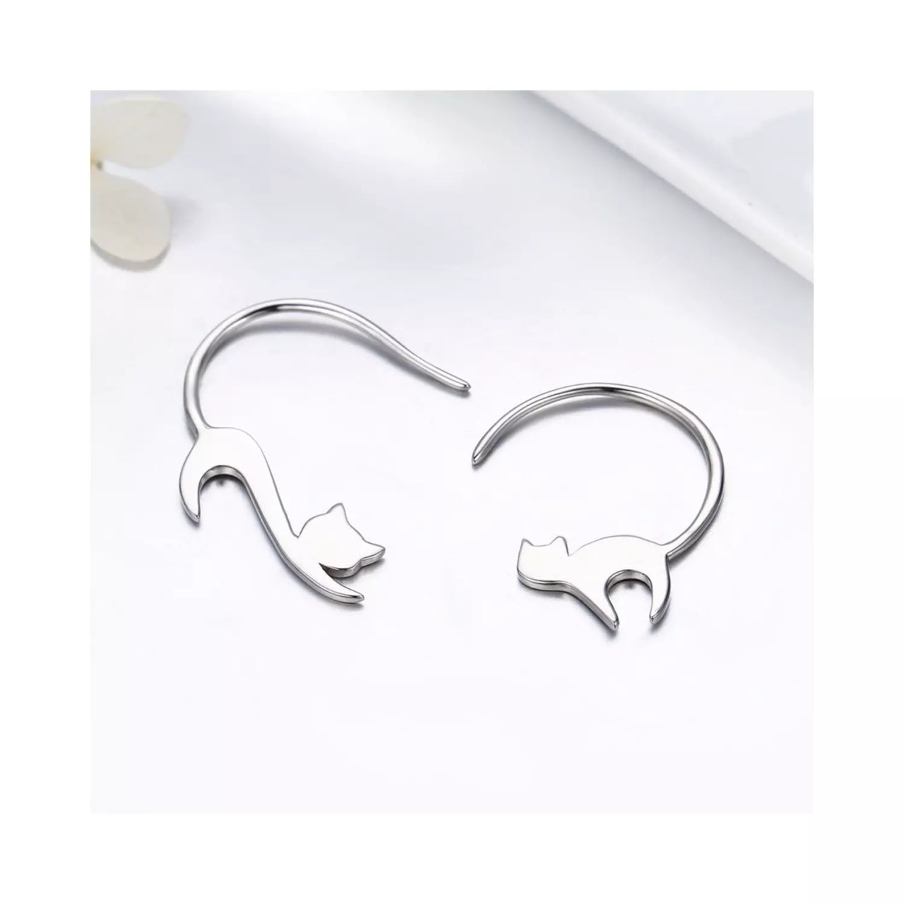 Cercei din argint Silver Cats, Argint 925, Pentru Femei