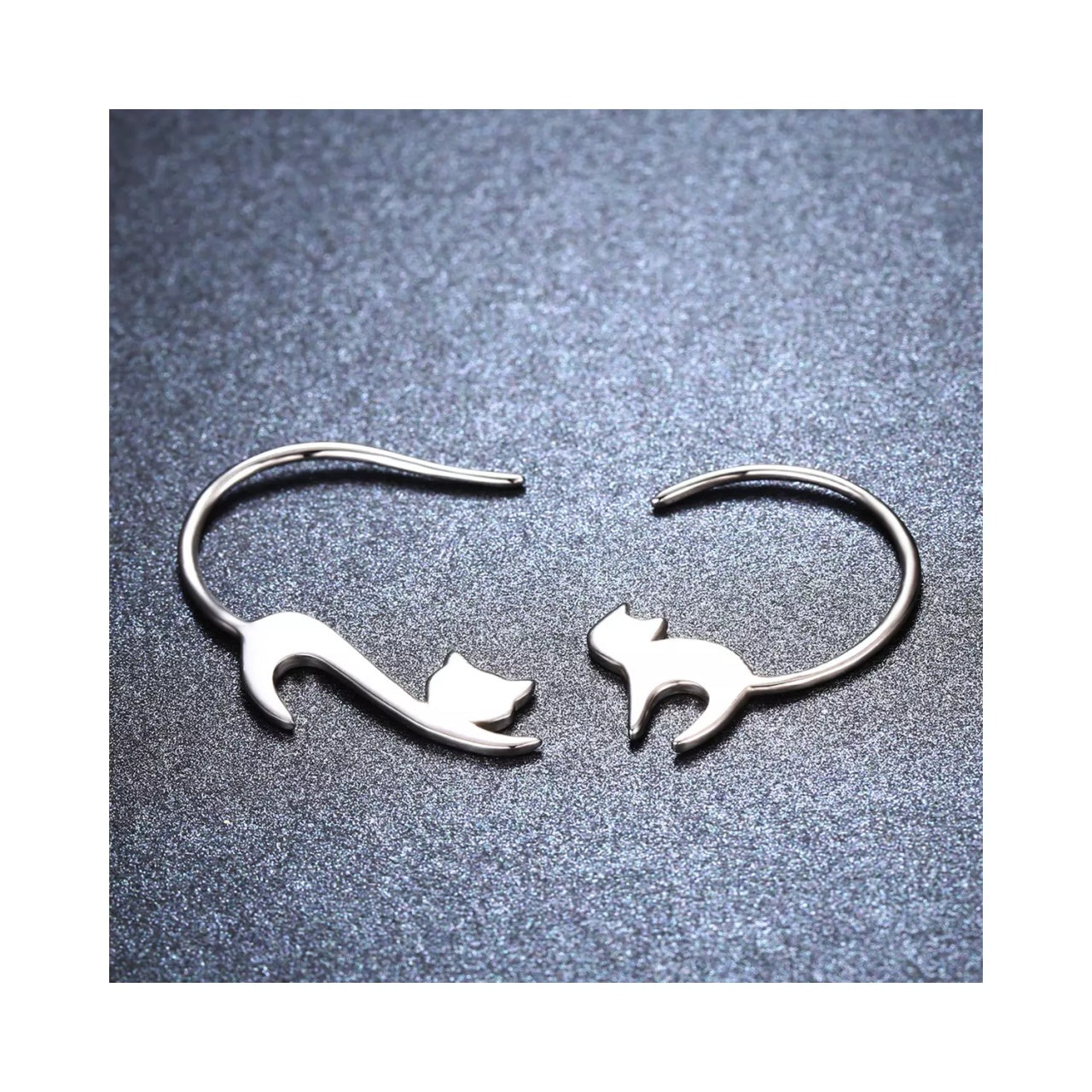 Cercei din argint Silver Cats, Argint 925, Pentru Femei