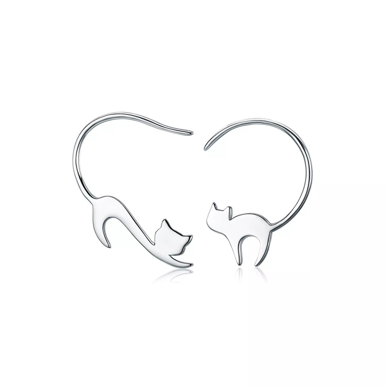 Cercei din argint Silver Cats, Argint 925, Pentru Femei