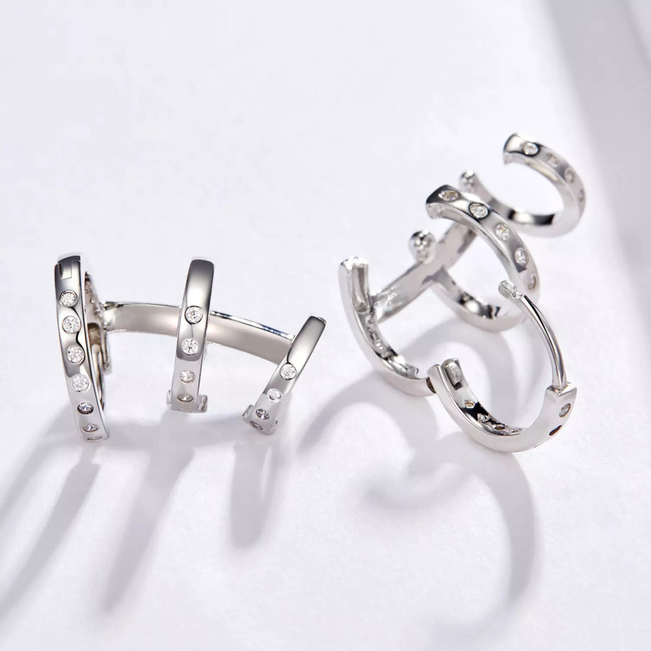 Cercei din argint Silver Cuffs, Argint 925, Pentru Femei