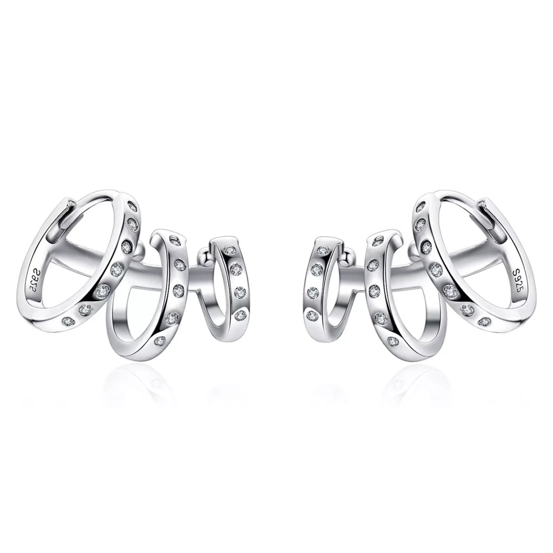 Cercei din argint Silver Cuffs, Argint 925, Pentru Femei