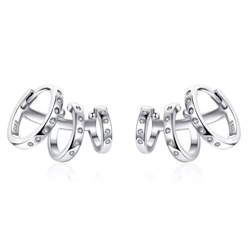 Cercei din argint Silver Cuffs, Argint 925, Pentru Femei