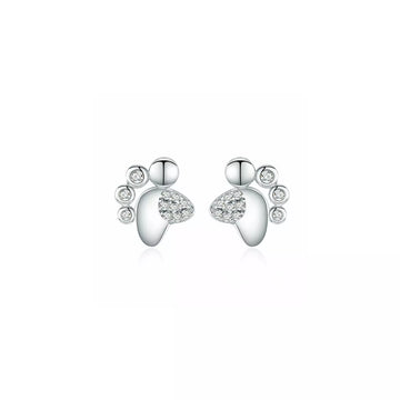 Cercei din argint Silver Footprint, Argint 925, Pentru Femei