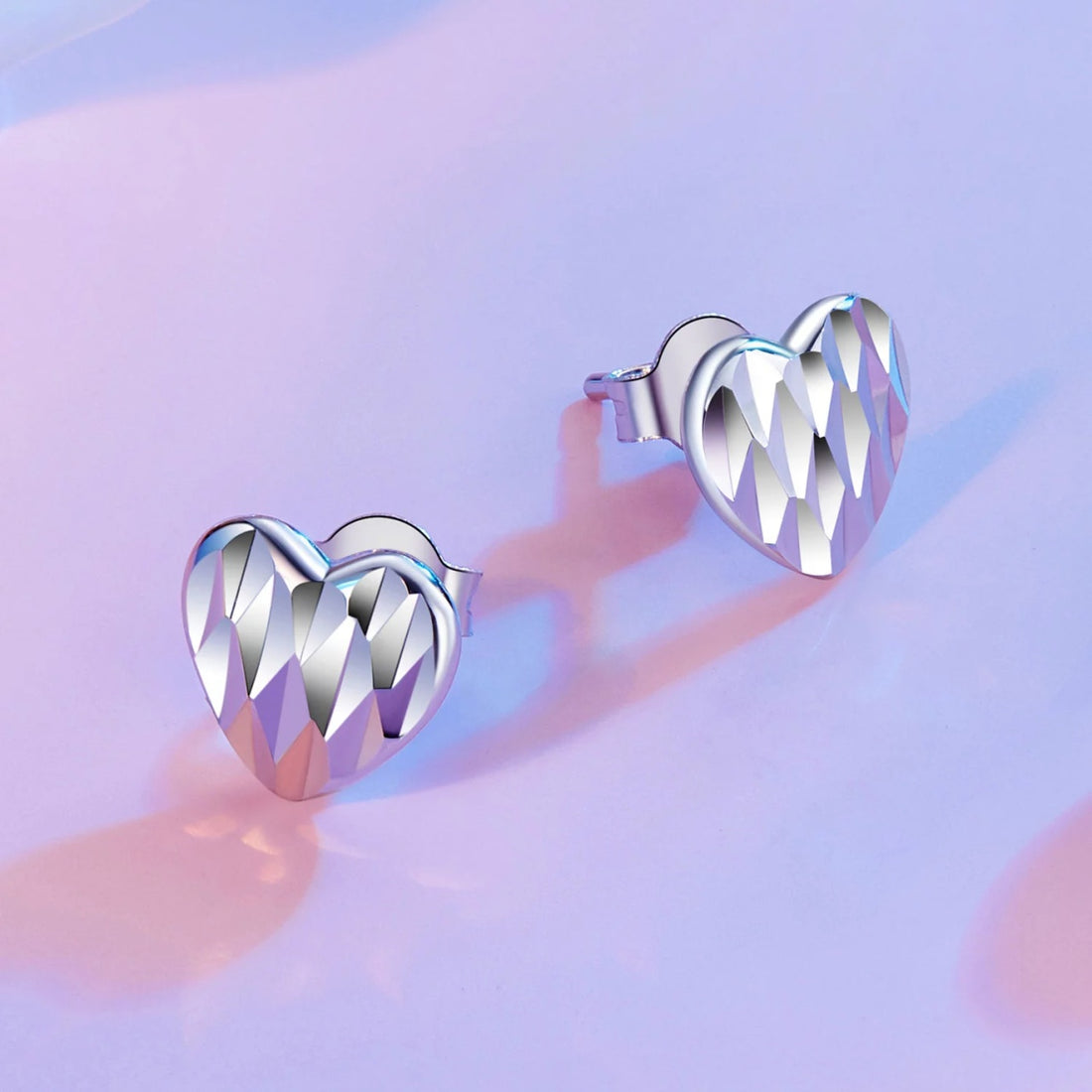 Cercei din argint Silver Heart Glamour, Argint 925, Pentru Femei