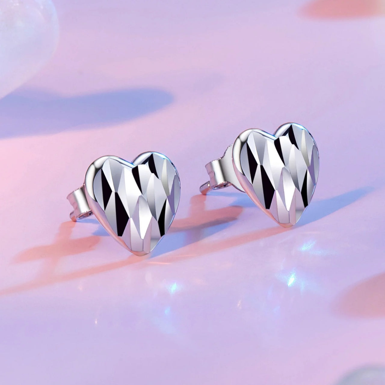 Cercei din argint Silver Heart Glamour, Argint 925, Pentru Femei