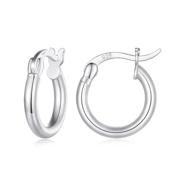 Cercei din argint Silver Hoops S, Argint 925, Pentru Femei
