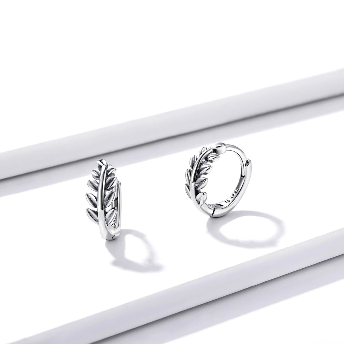 Cercei din argint Silver Leaves, Argint 925, Pentru Femei