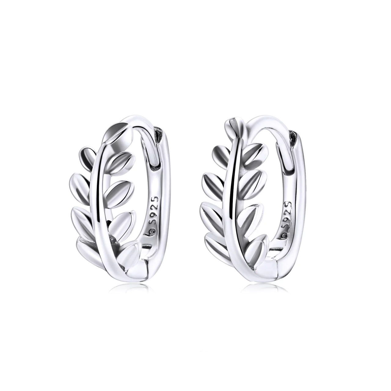 Cercei din argint Silver Leaves, Argint 925, Pentru Femei
