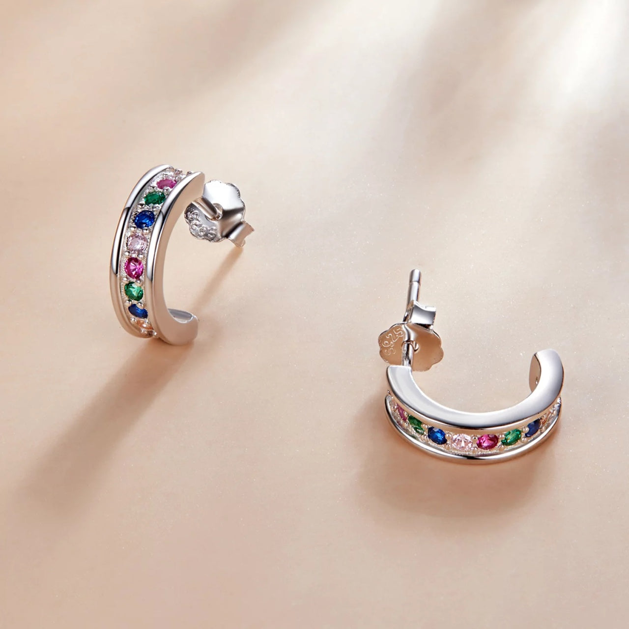 Cercei din argint Silver Multi Colors, Argint 925, Pentru Femei