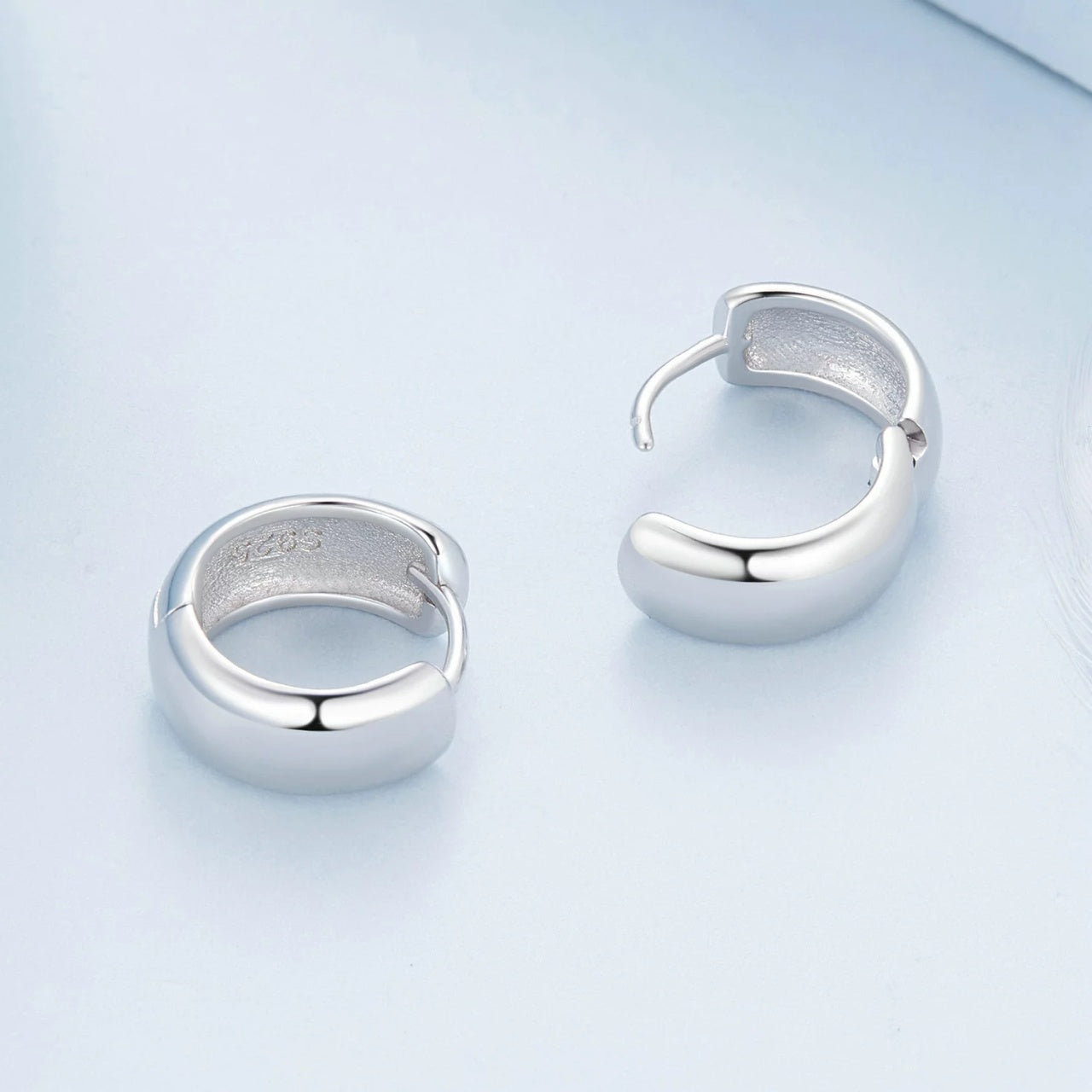 Cercei din argint Silver Serenade Circles, Argint 925, Pentru Femei