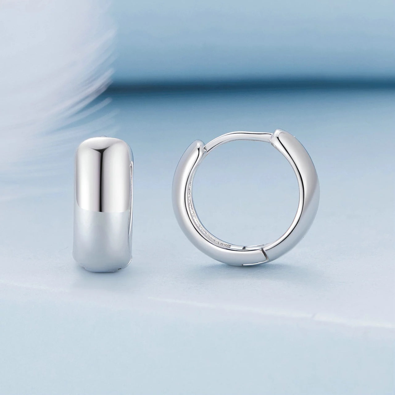 Cercei din argint Silver Serenade Circles, Argint 925, Pentru Femei