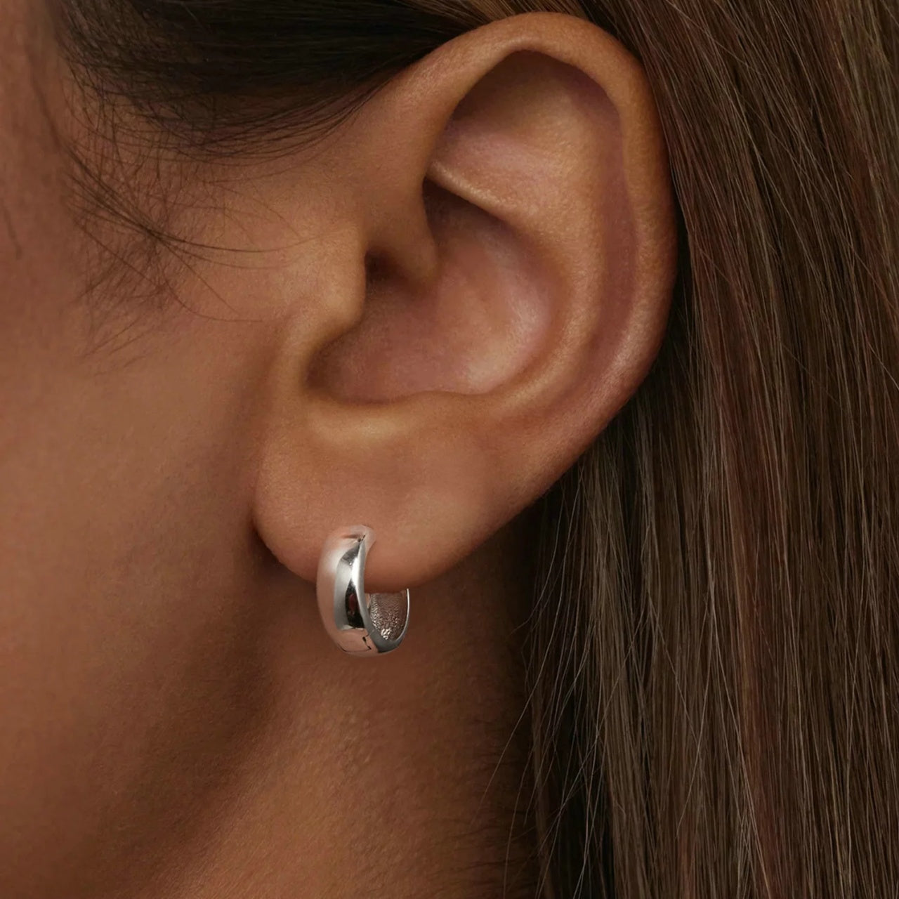 Cercei din argint Silver Serenade Circles, Argint 925, Pentru Femei