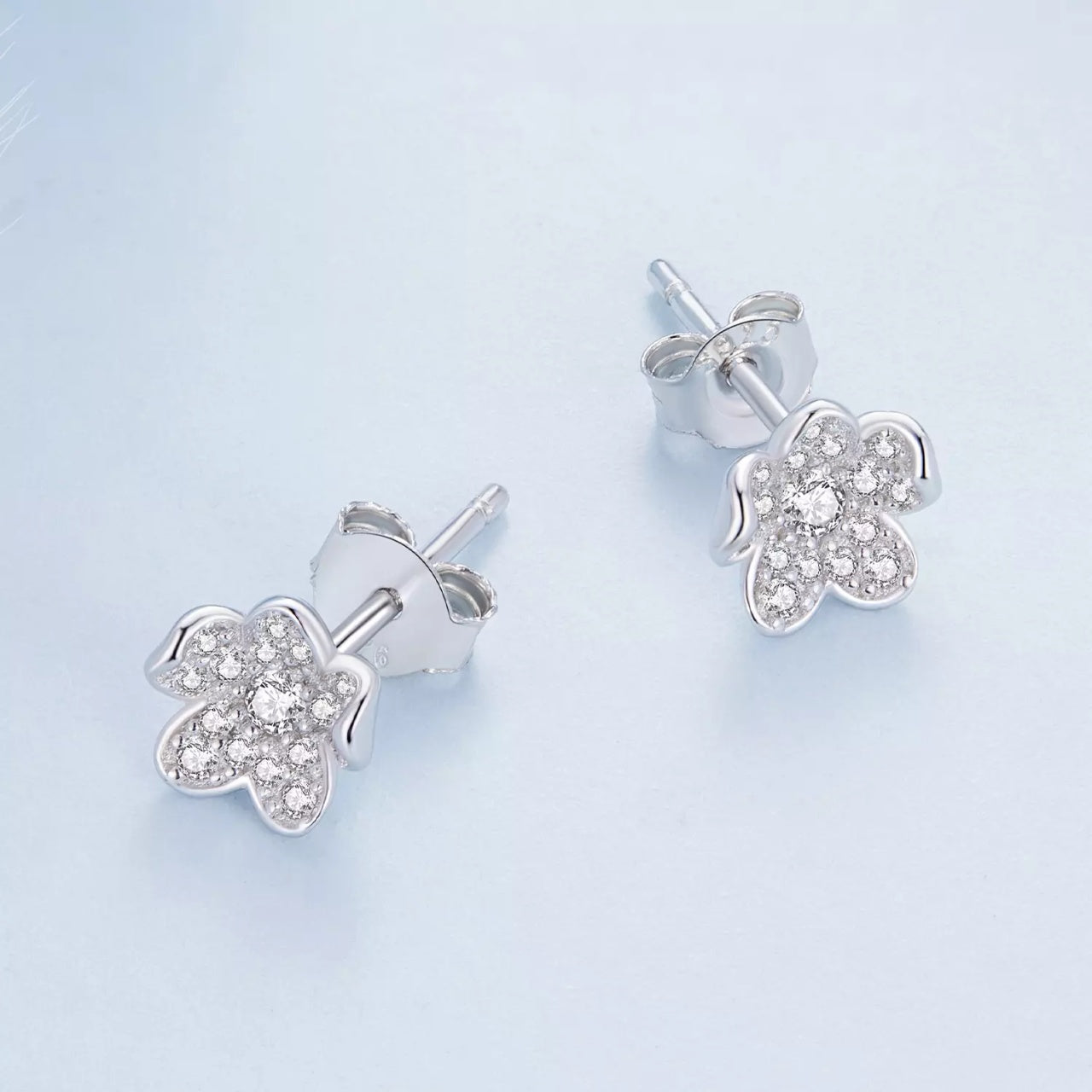 Cercei din argint Silver Sparkling Petunia, Argint 925, Pentru Femei