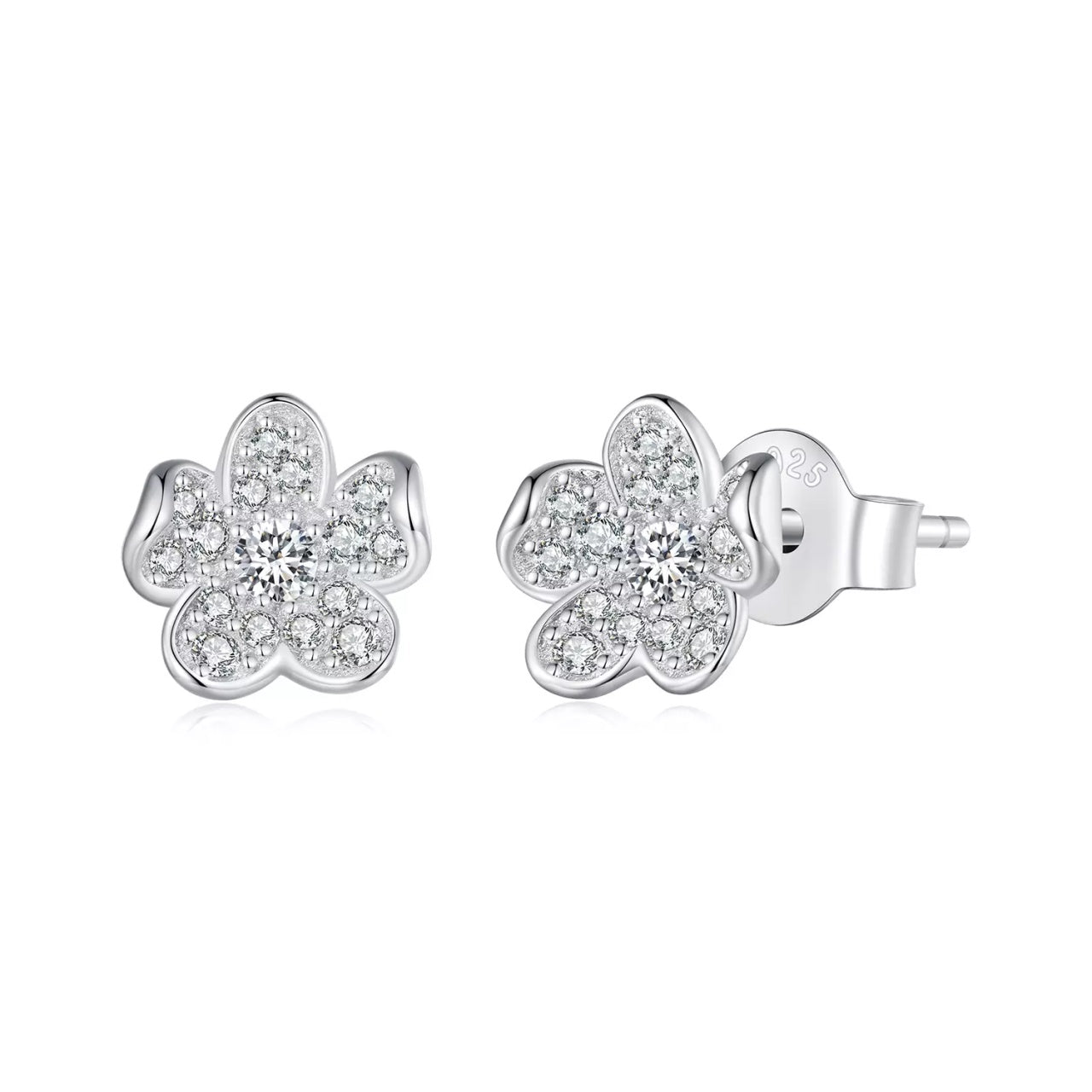 Cercei din argint Silver Sparkling Petunia, Argint 925, Pentru Femei