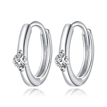 Cercei din argint Simple Crystal, Argint 925, Pentru Femei