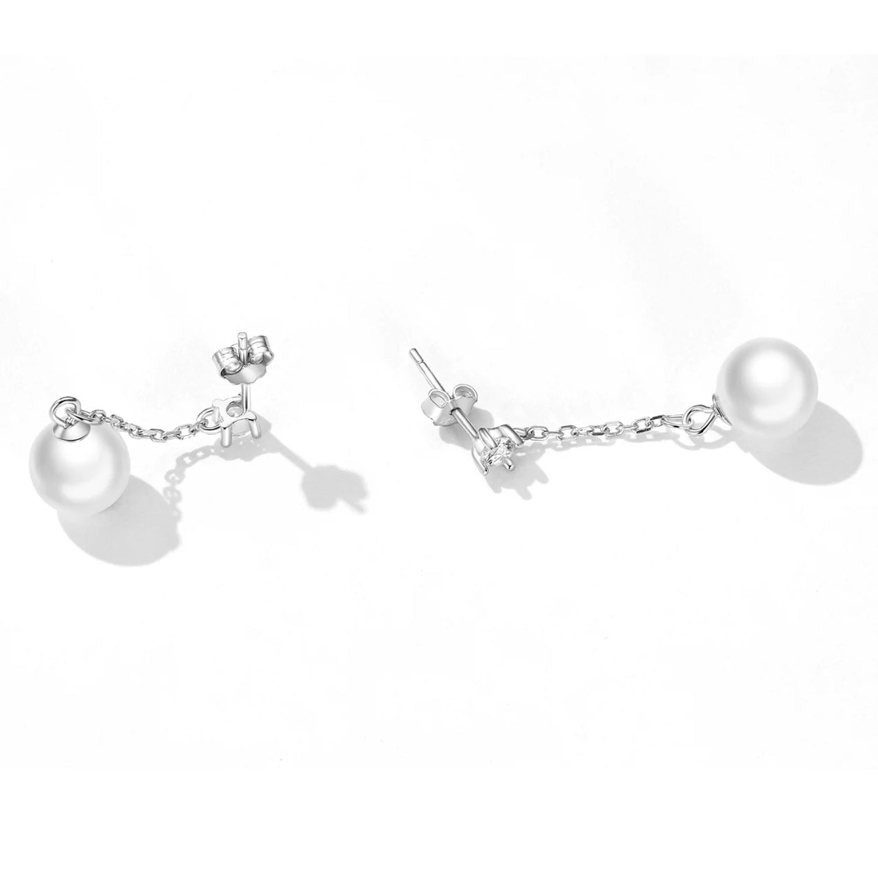 Cercei din argint Simple Pearl, Argint 925, Pentru Femei