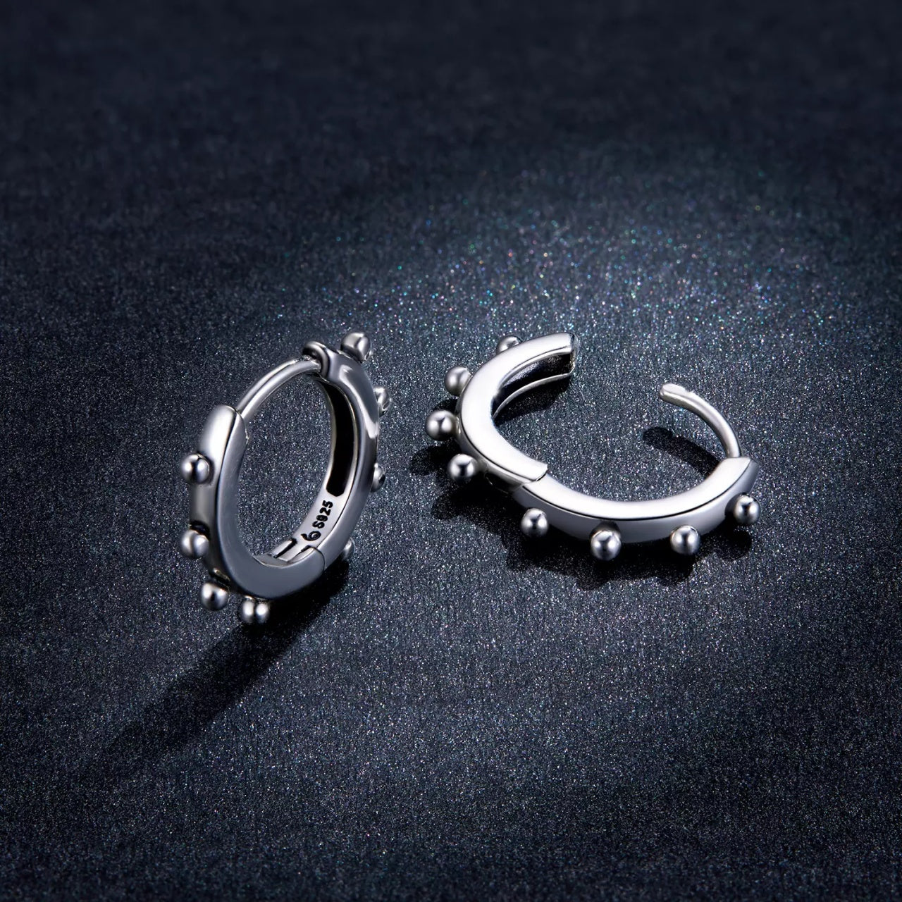 Cercei din argint Simple Round Hoops, Argint 925, Pentru Femei