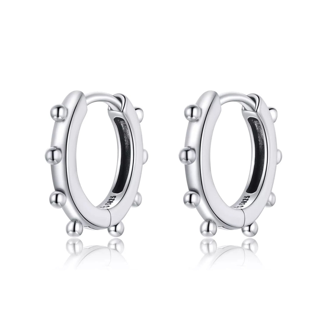 Cercei din argint Simple Round Hoops, Argint 925, Pentru Femei