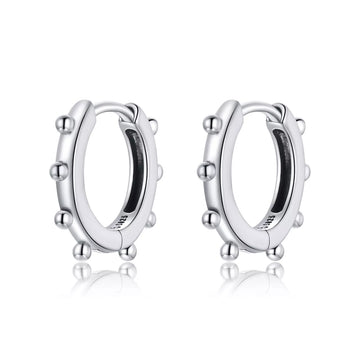 Cercei din argint Simple Round Hoops, Argint 925, Pentru Femei