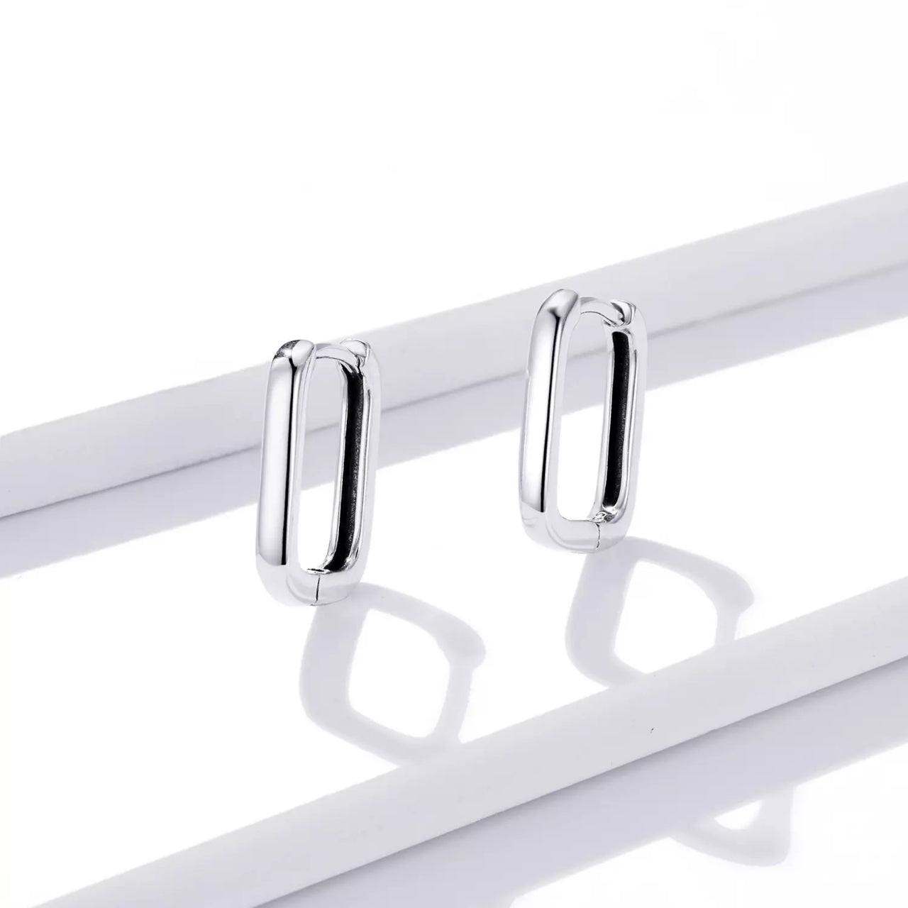 Cercei din argint Simple Square, Argint 925, Pentru Femei