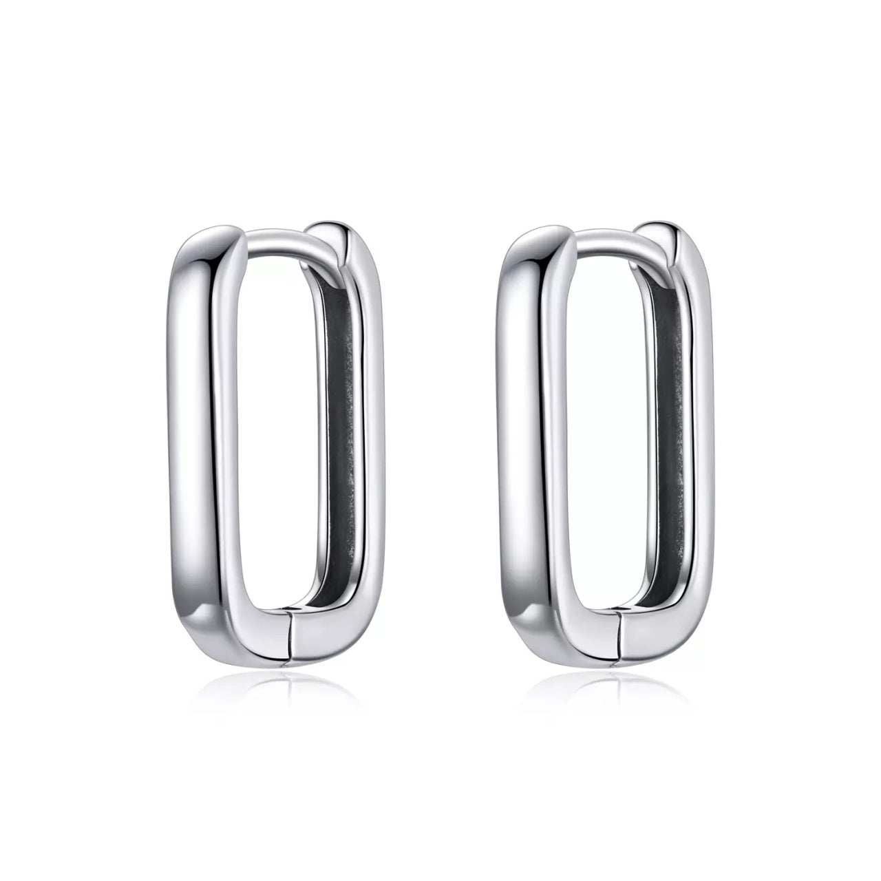 Cercei din argint Simple Square, Argint 925, Pentru Femei