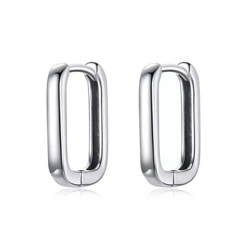 Cercei din argint Simple Square, Argint 925, Pentru Femei