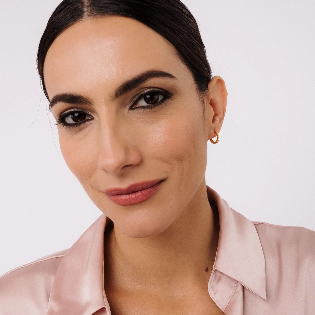 Cercei din argint Small Ribbed Hoops, Argint 925, Pentru Femei
