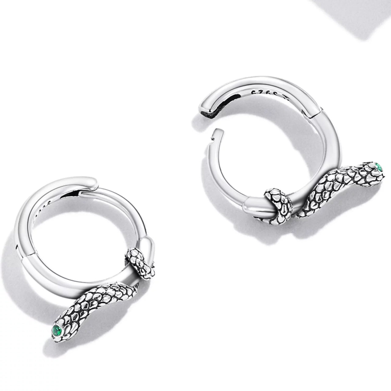 Cercei din argint Snake Shape, Argint 925, Pentru Femei