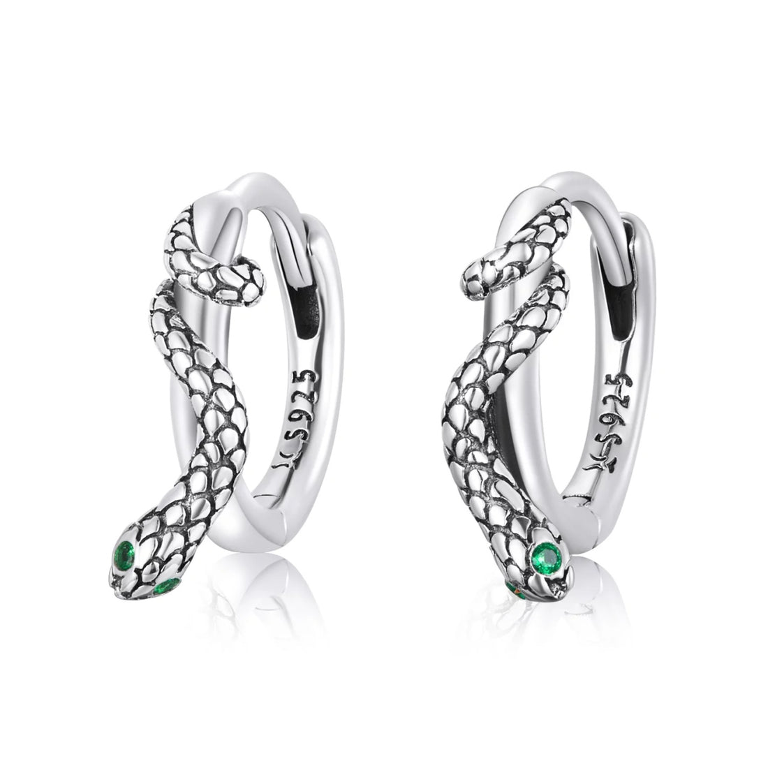 Cercei din argint Snake Shape, Argint 925, Pentru Femei