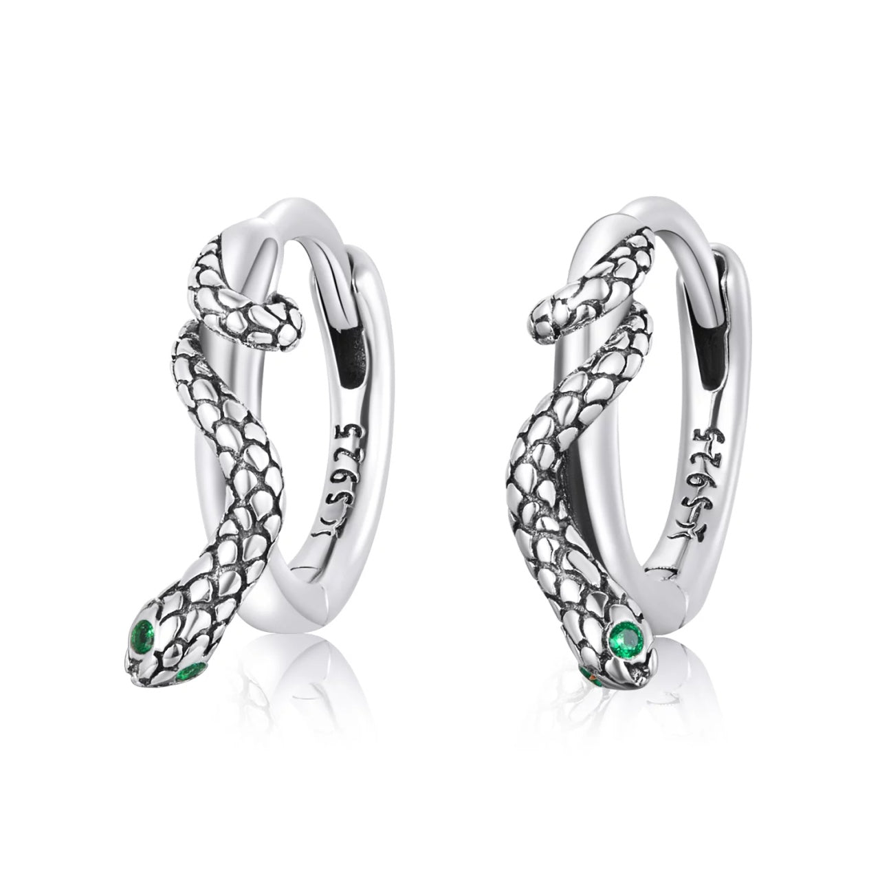 Cercei din argint Snake Shape, Argint 925, Pentru Femei