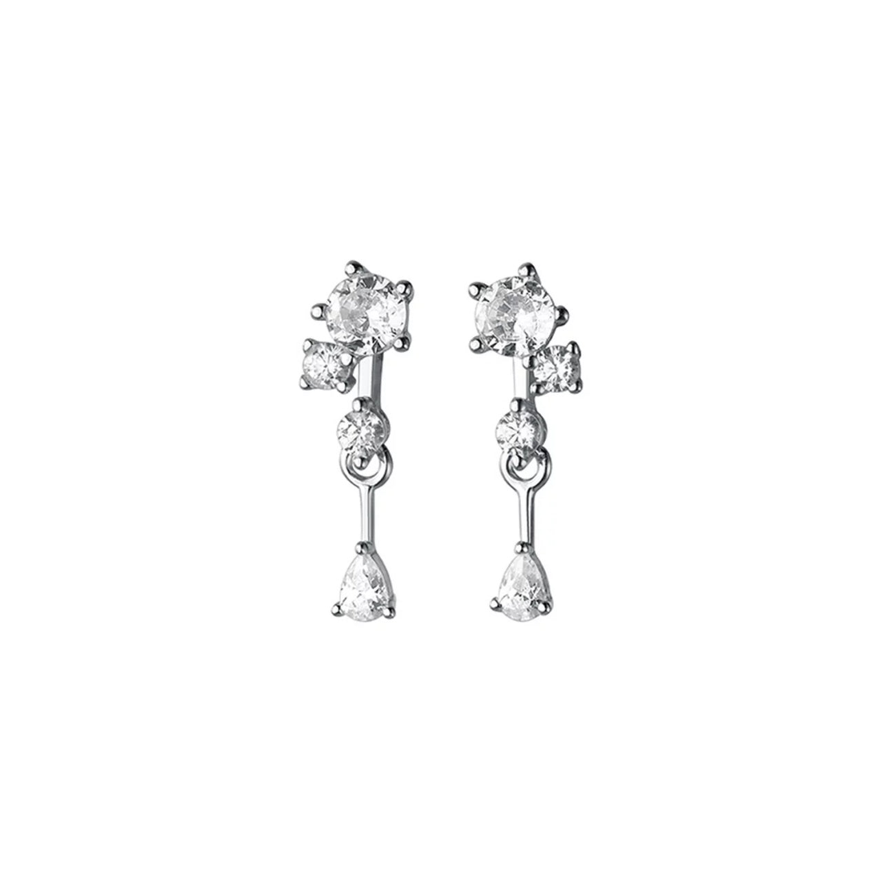 Cercei din argint Sparkling Droplets, Argint 925, Pentru Femei