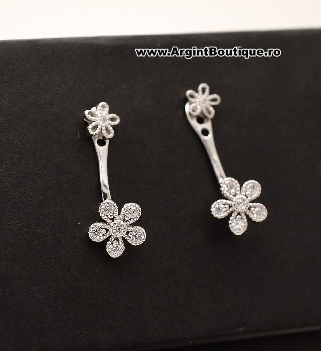 Cercei Din Argint 925 - Sparkling Flowers