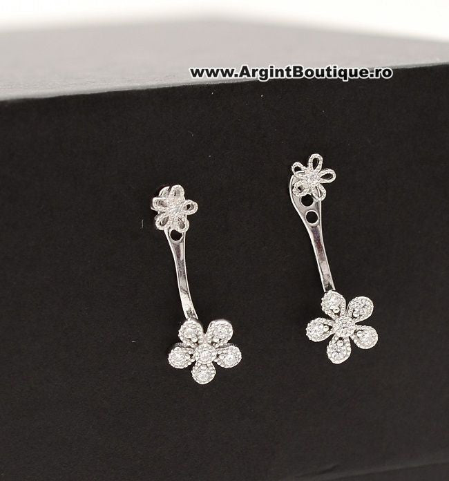 Cercei Din Argint 925 - Sparkling Flowers